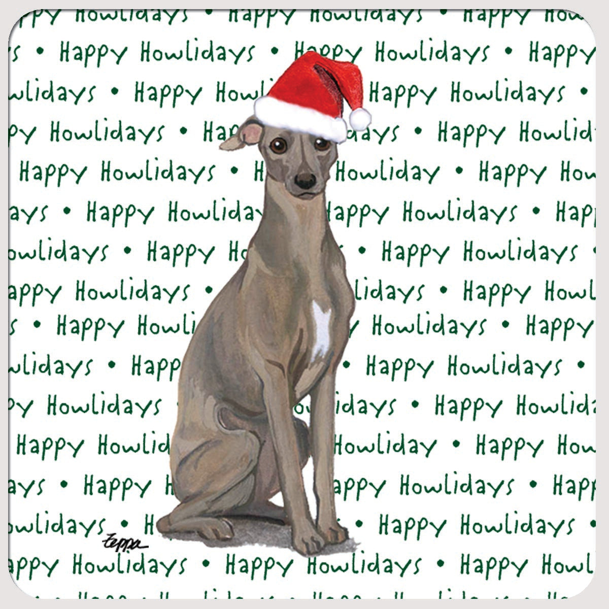 Italian Greyhound Christmas Coasters