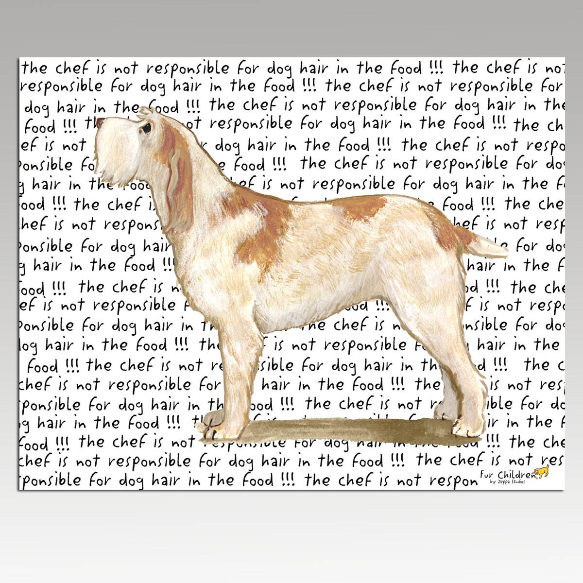 Red & White Italian Spinone Message Cutting Board