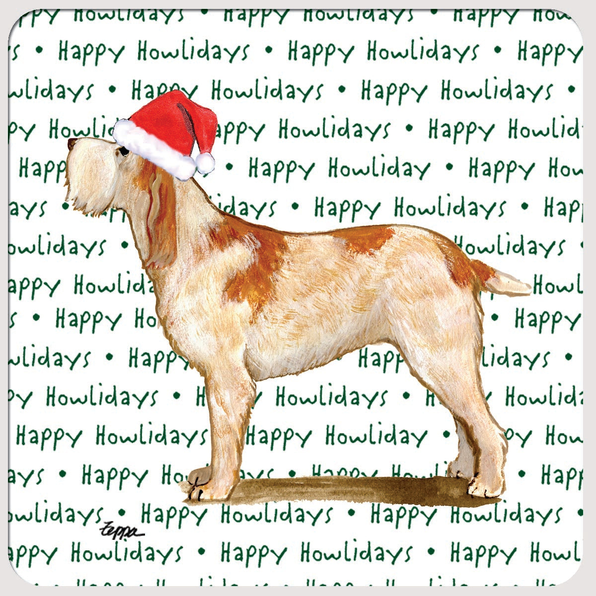 Italian Spinone Christmas Coasters