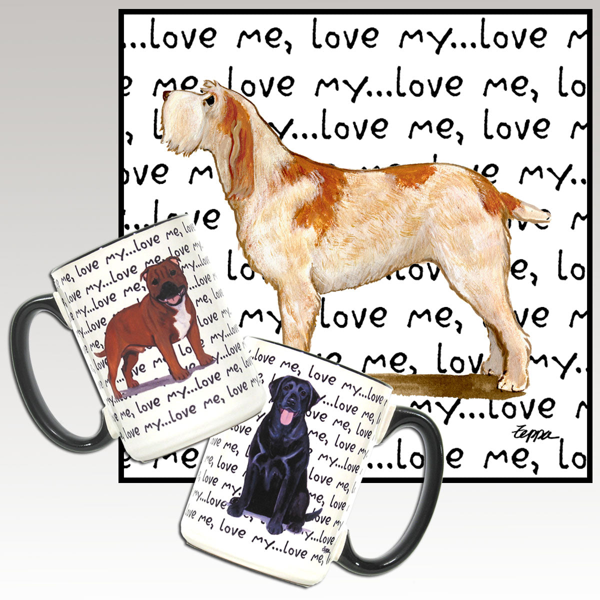 Red and White Italian Spinone Love Me Mug