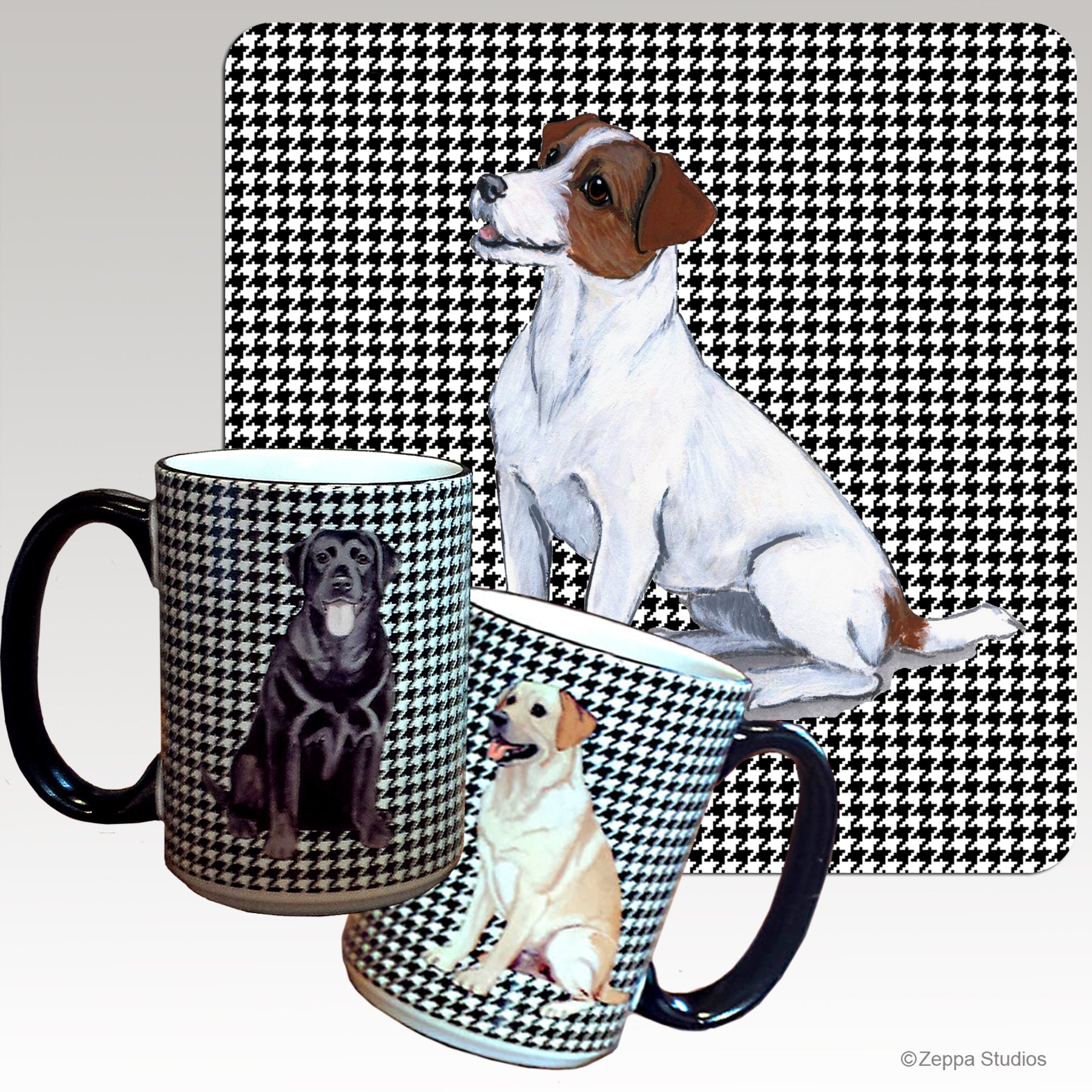 Jack Russell Terrier Houndzstooth Mug