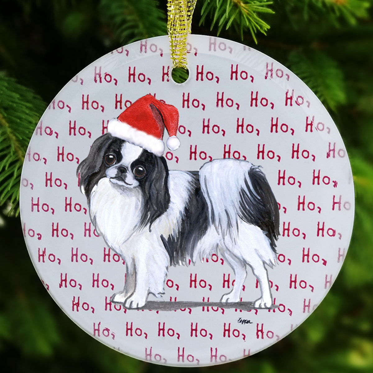 Japanese Chin Christmas Ornaments