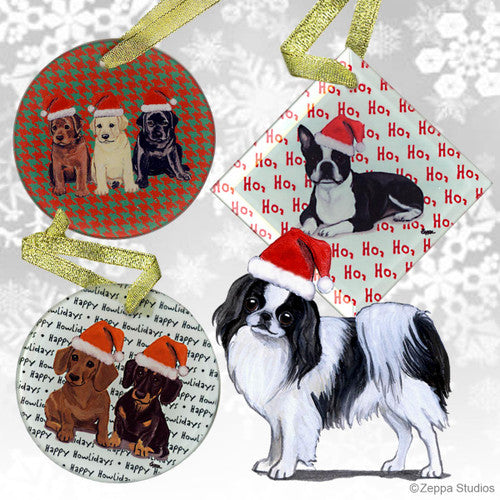 Japanese Chin Christmas Ornaments