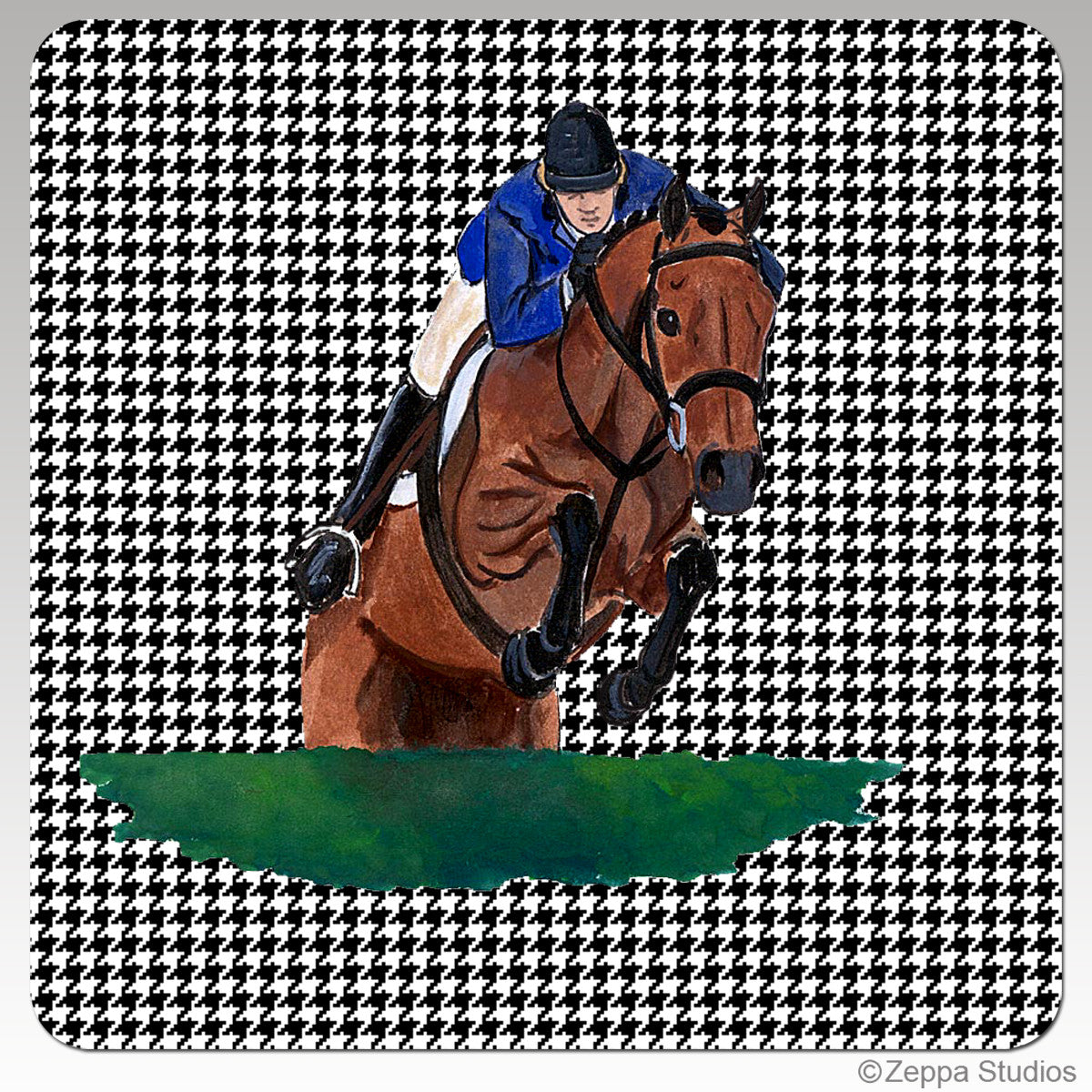 Hunter Jumper Houndzstooth Coasters