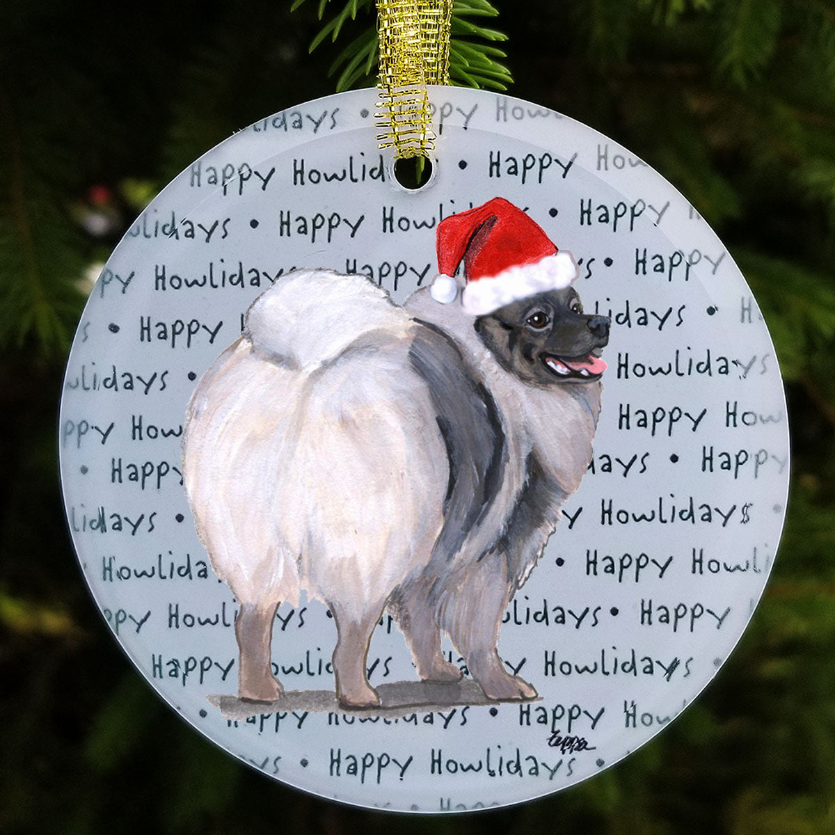 Keeshond Christmas Ornaments