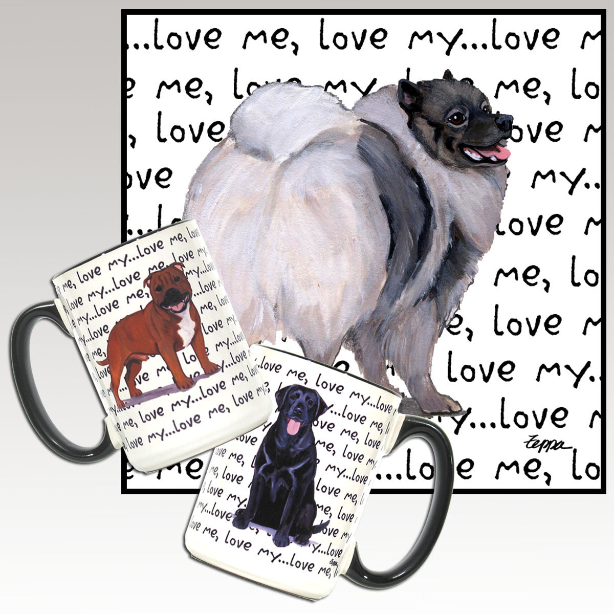 Keeshond Love Me Mug