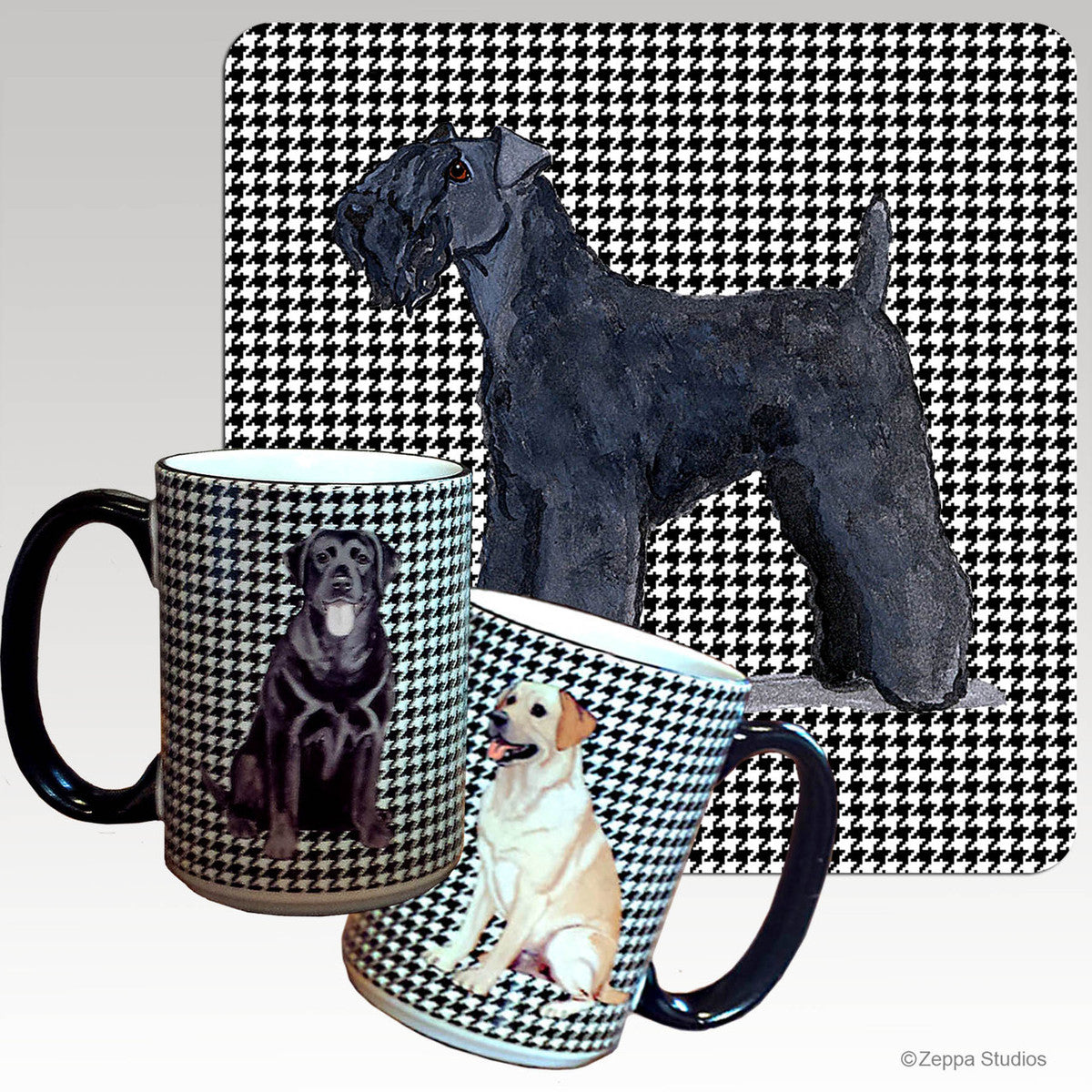 Kerry Blue Terrier Houndzstooth Mug