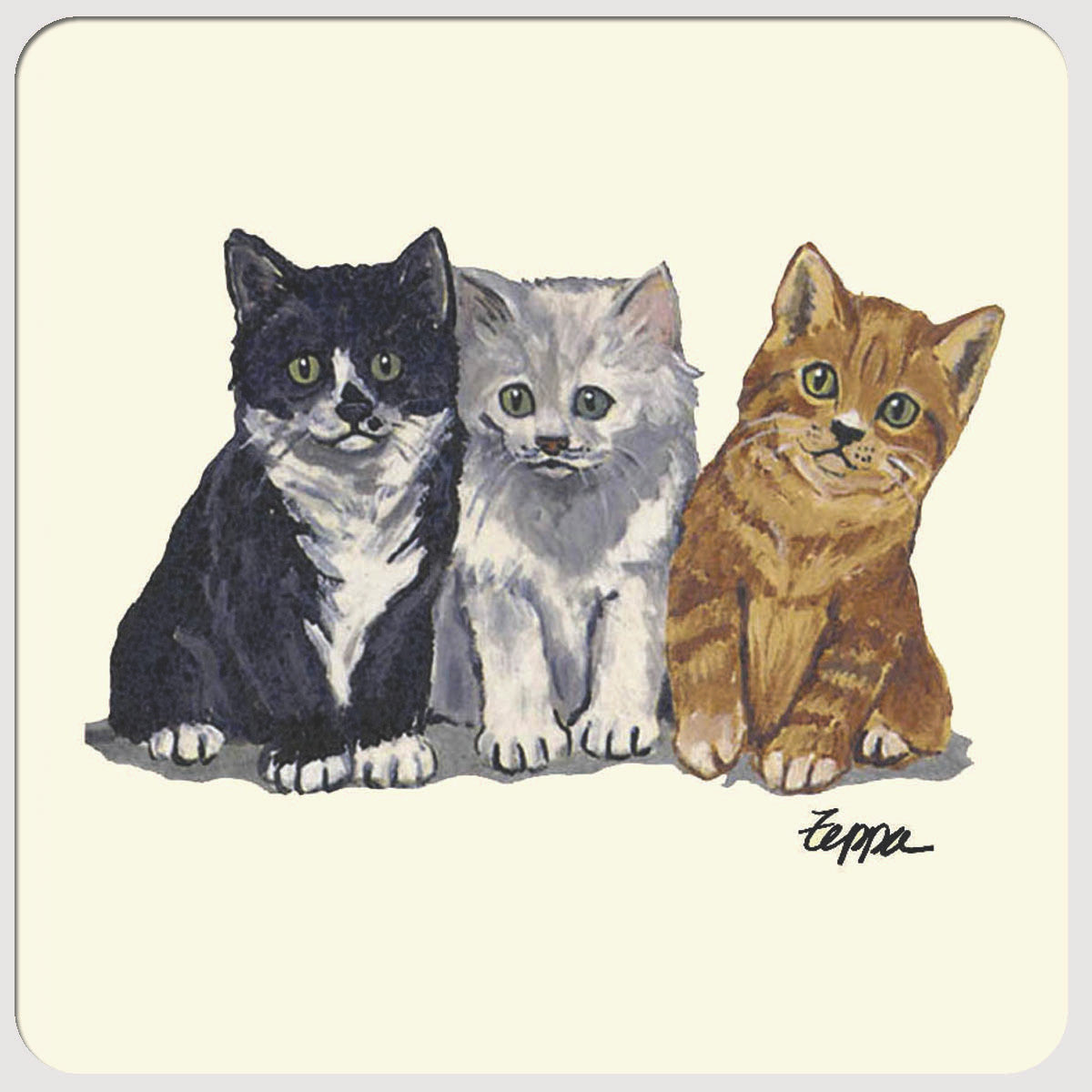 3 Kittens Beverage Coasters