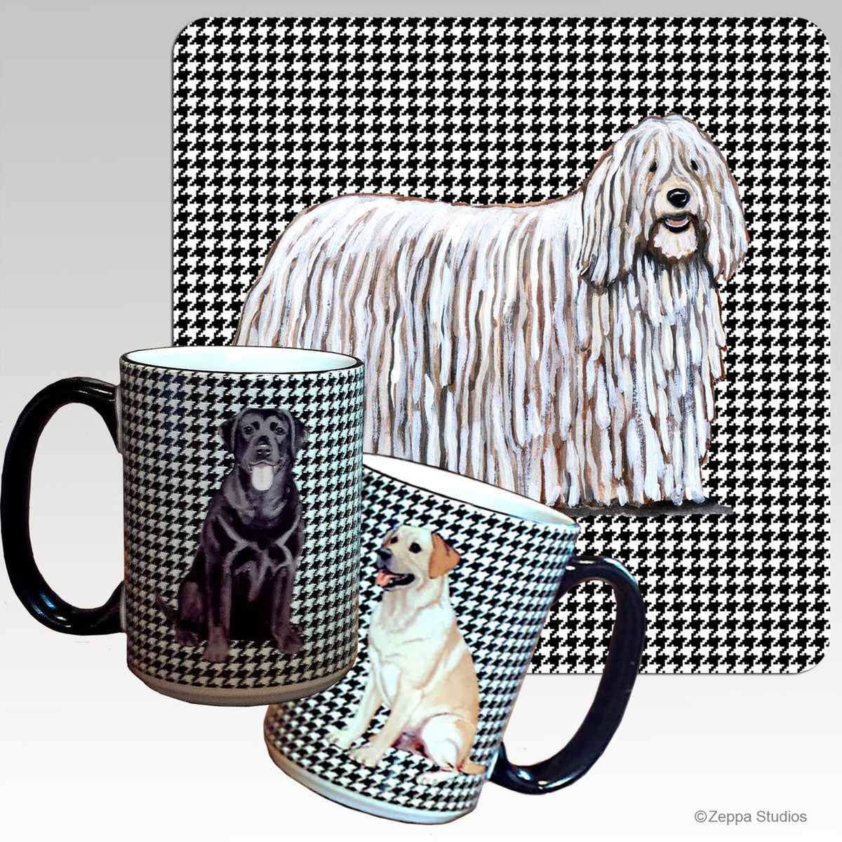 Komondor Houndzstooth Mug