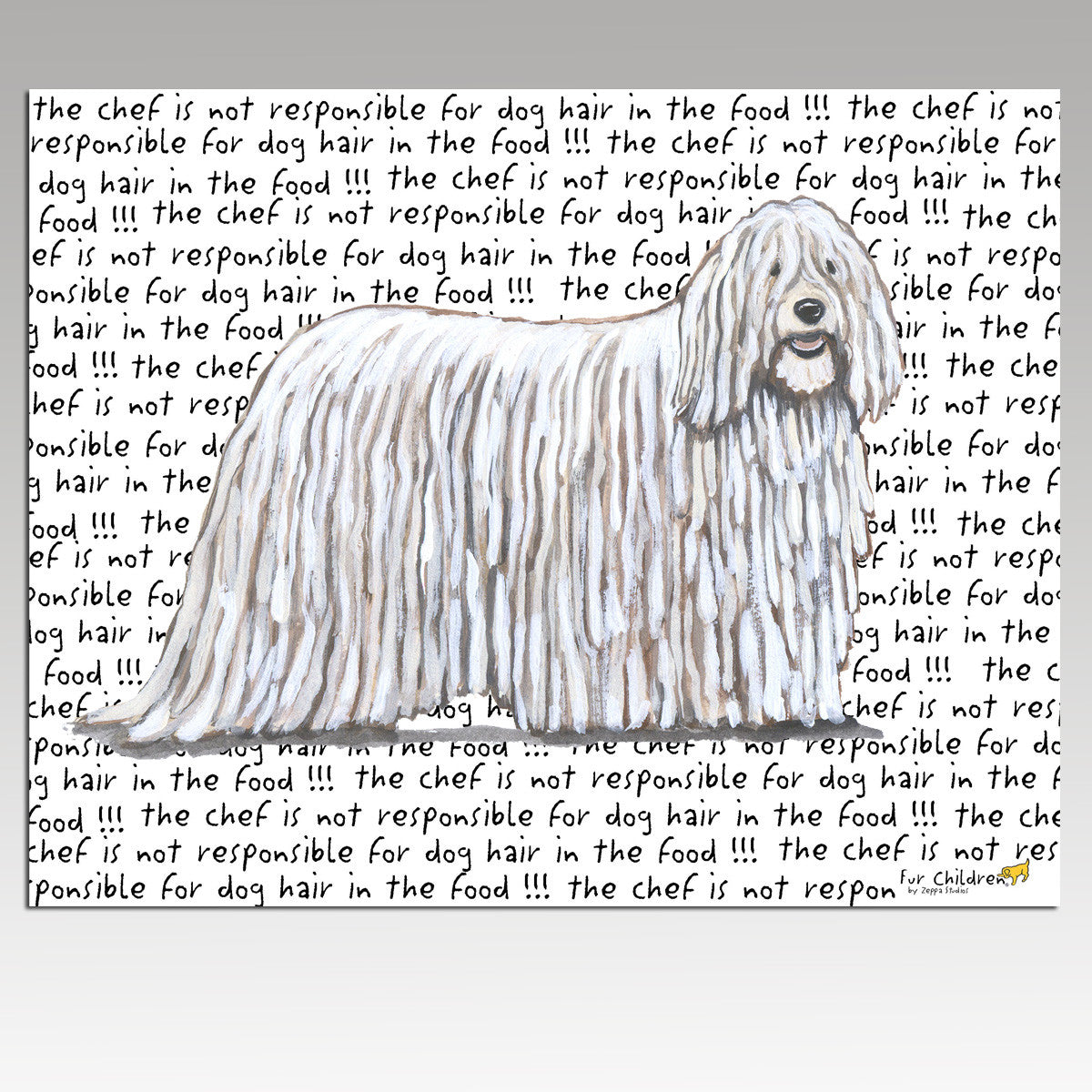 Komondor Message Cutting Board - Rectangular