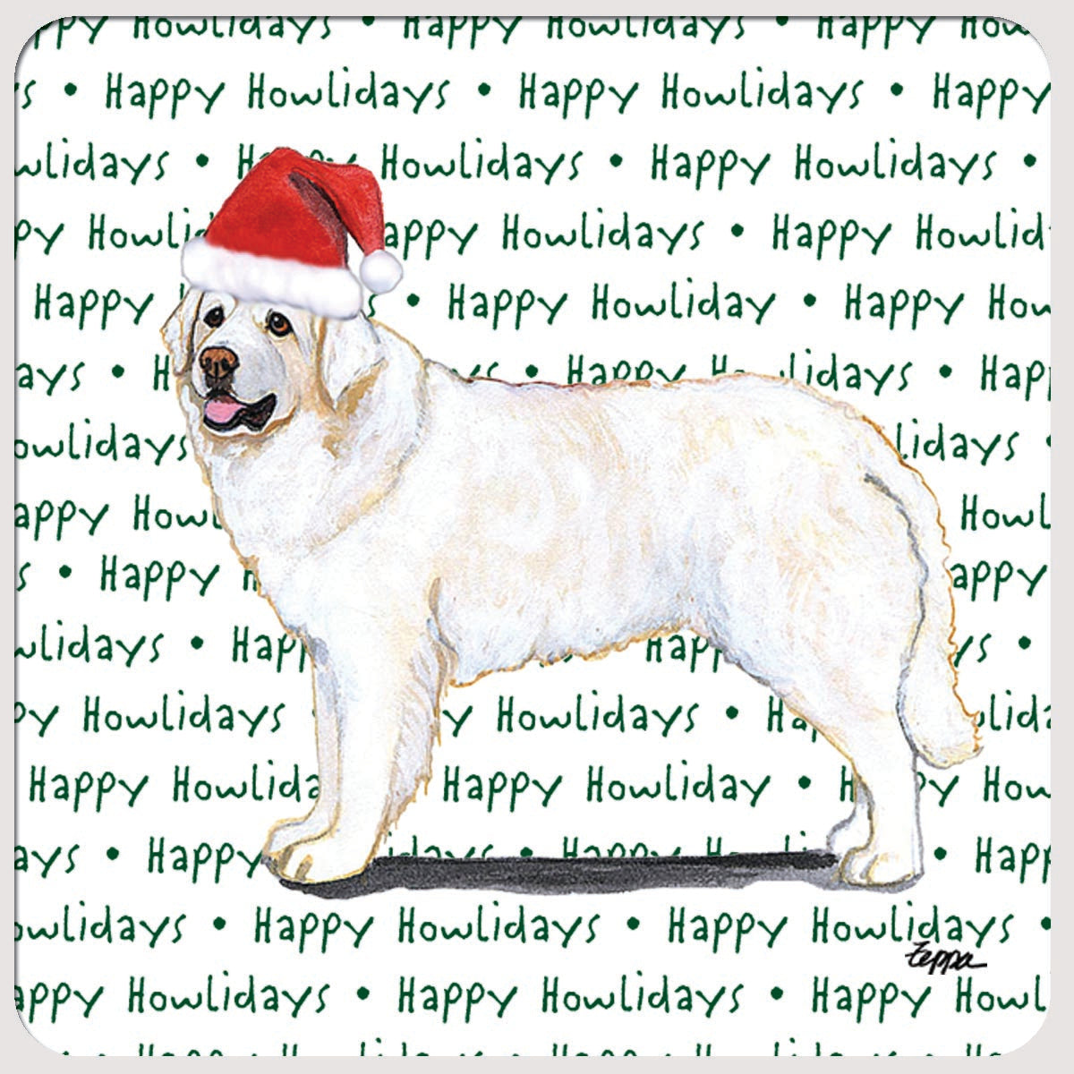 Kuvasz Christmas Coasters