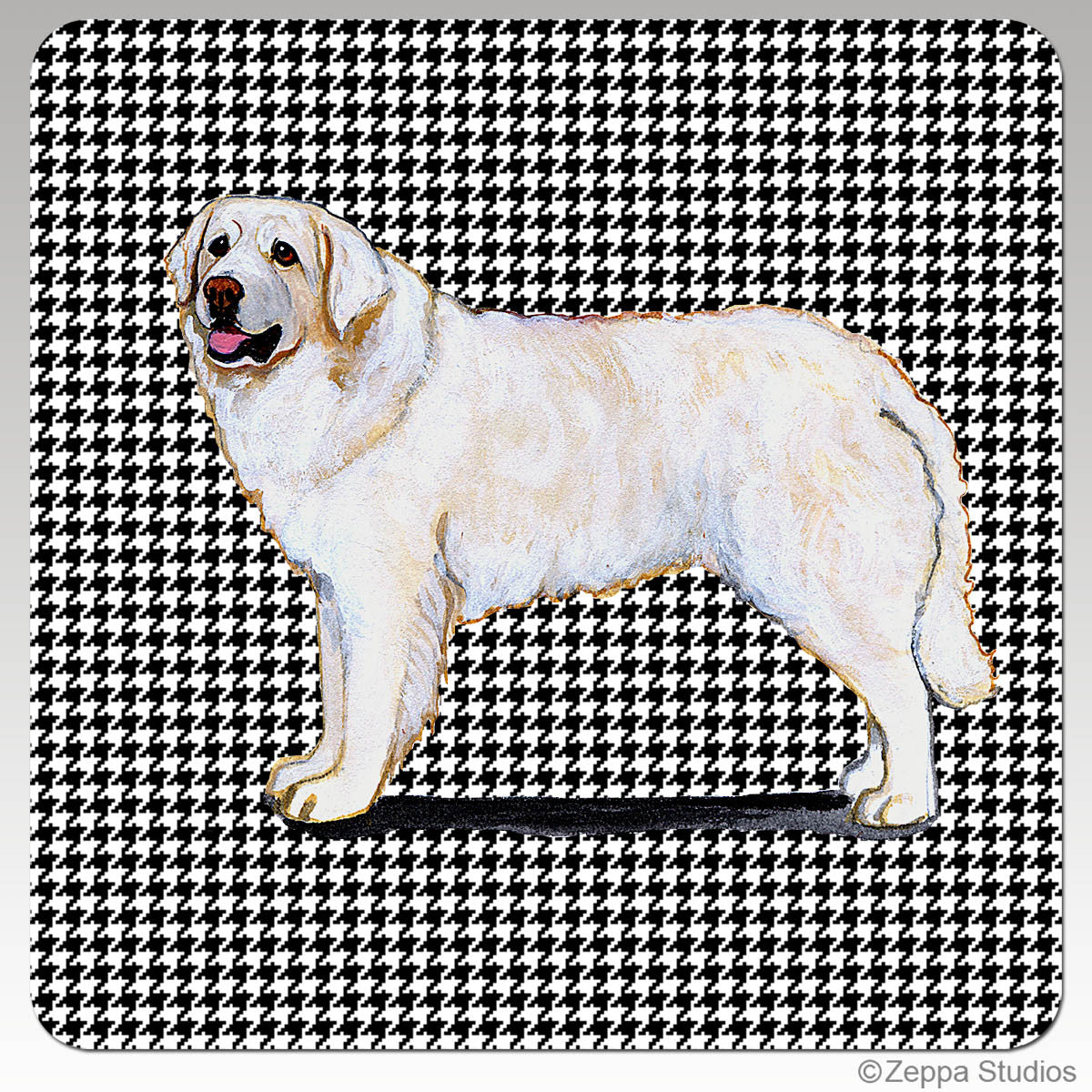 Kuvasz Houndzstooth Coasters