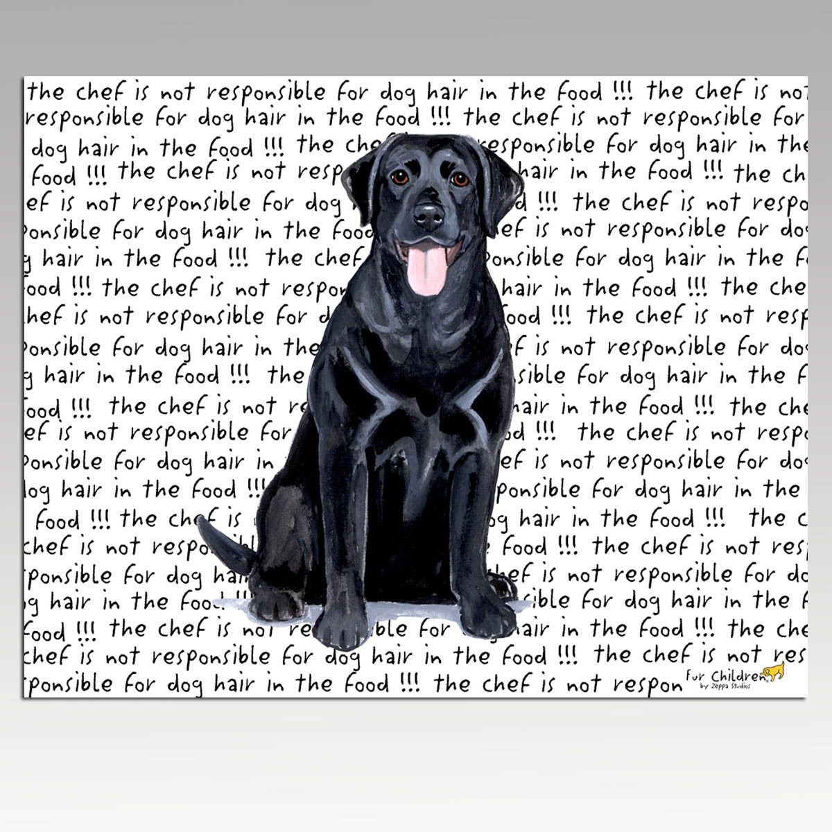 Labrador Retriever, Black Message Cutting Board - Rectangular