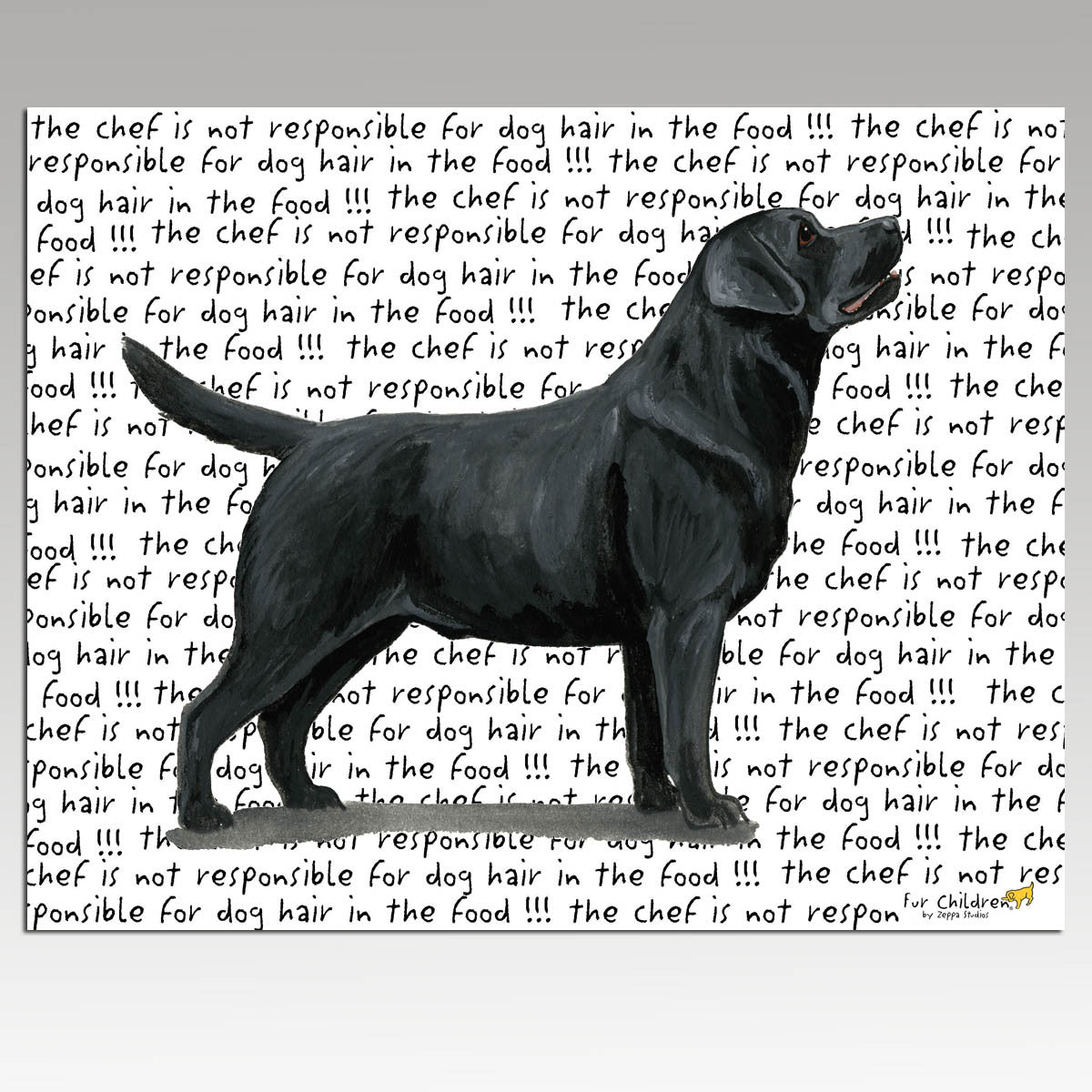 Black Lab Standing Cutting Board