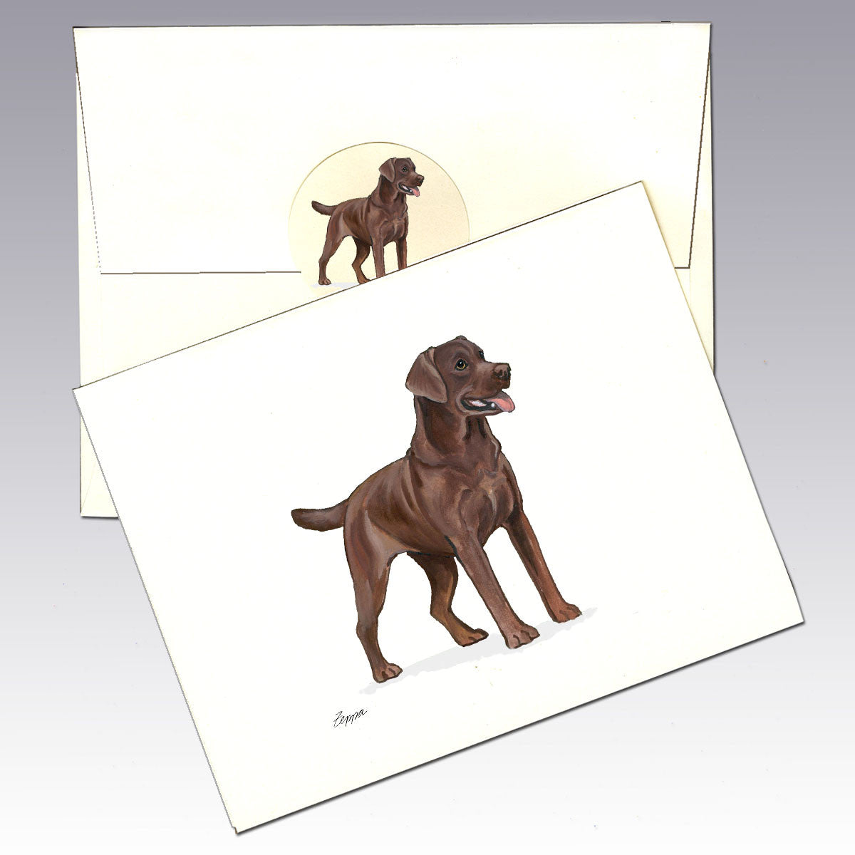 Chocolate Lab Note Cards
