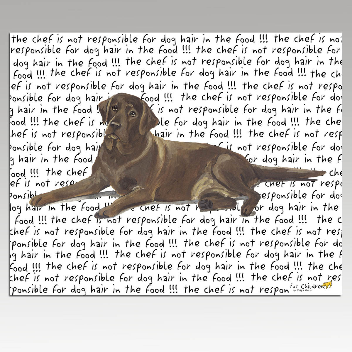 Chocolate Labrador Lying Cutting Board