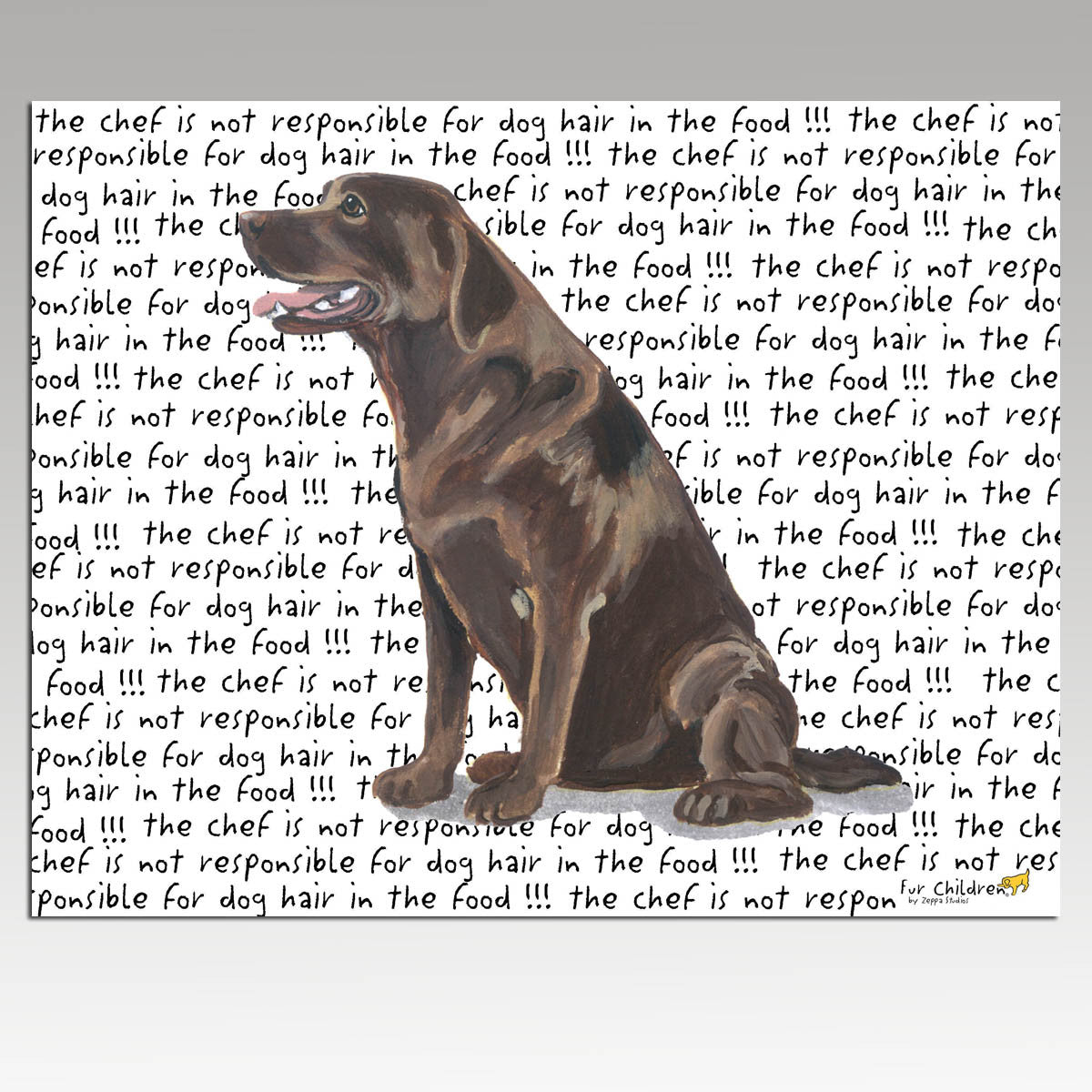 Chocolate Labrador Sitting Sideways Cutting Board