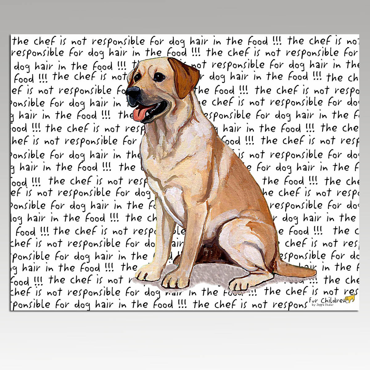 Labrador Retriever, Yellow Message Cutting Board - Rectangular