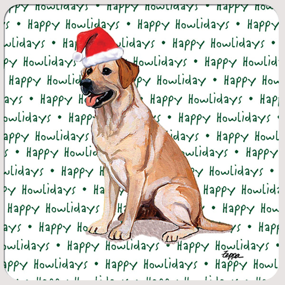 Labrador Retriever, Yellow Christmas Coasters