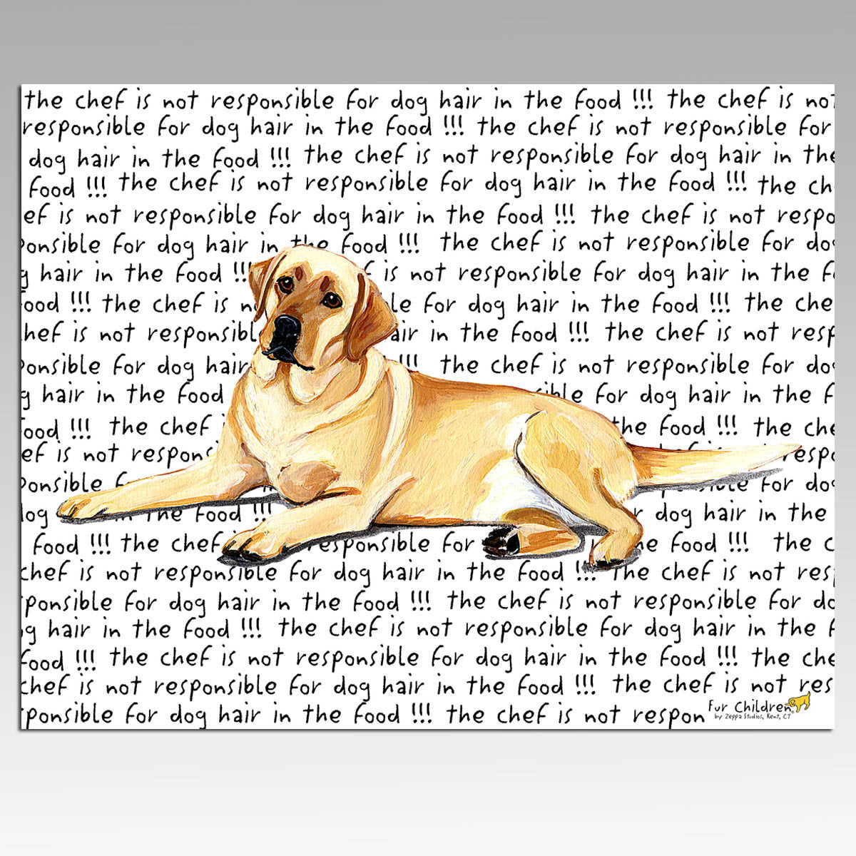 Yellow Lab Lying Cutting Board