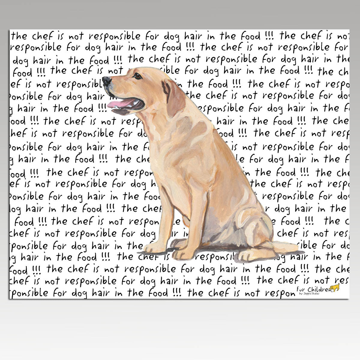 Yellow Lab Sitting Sideways Cutting Board