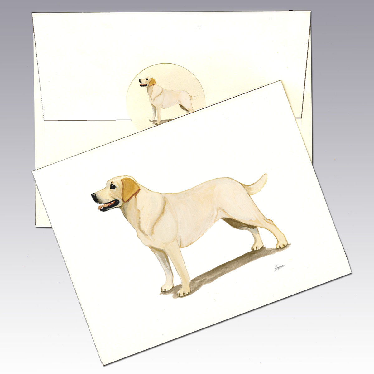 Yellow Lab Standing Note Cards