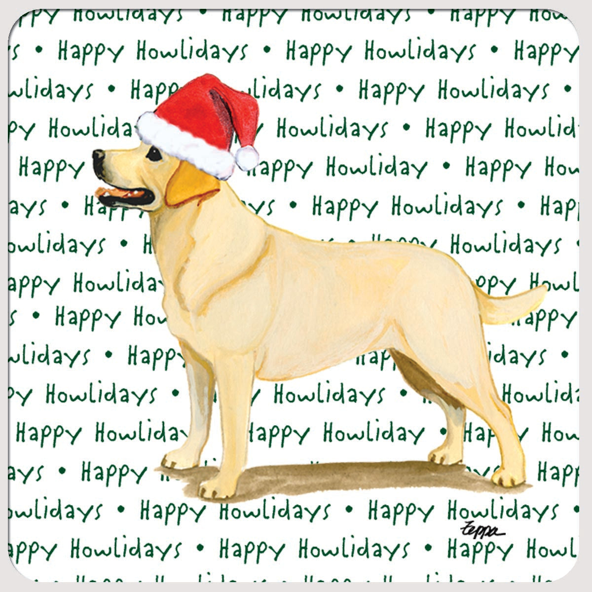 Labrador Retriever, Yellow Christmas Coasters