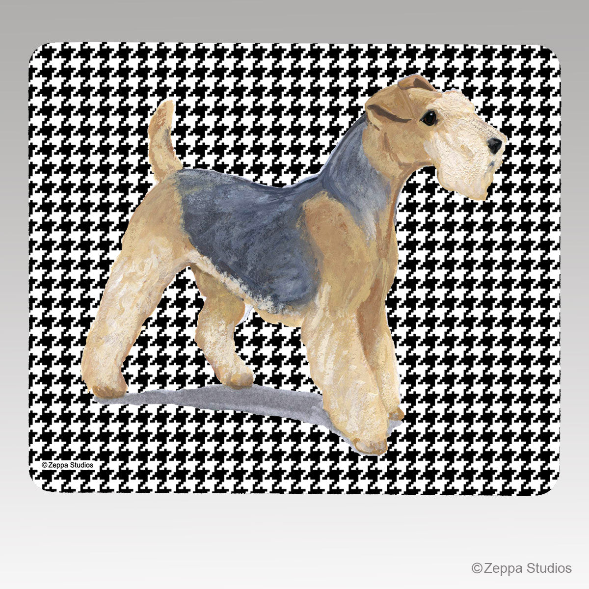 Lakeland Terrier Houndstooth Mouse Pad