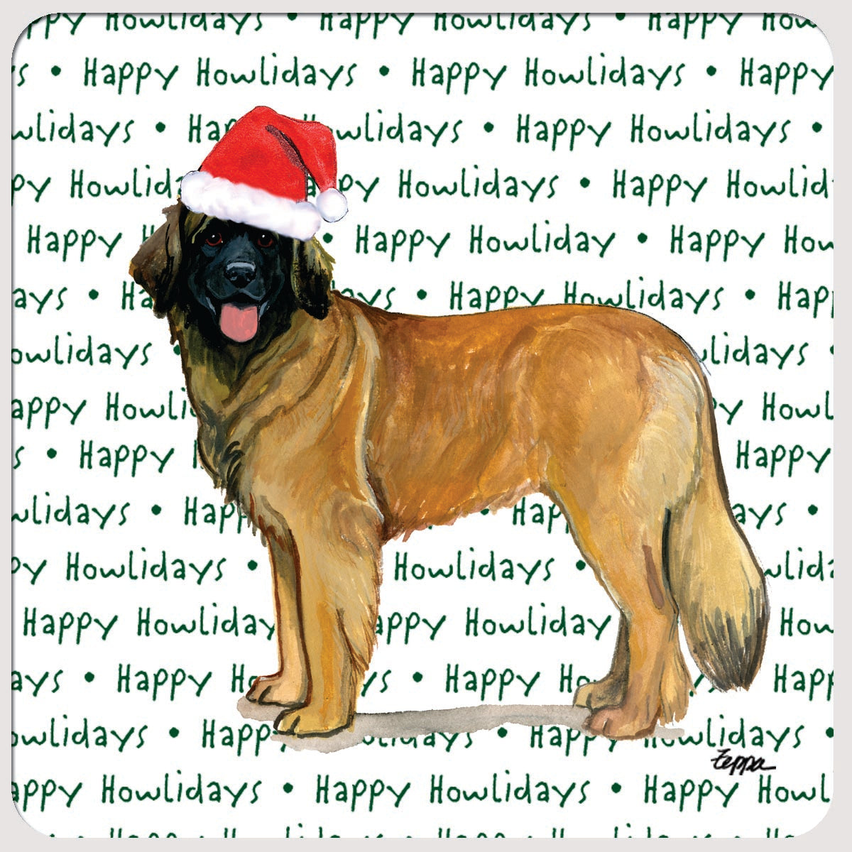 Leonberger Christmas Coasters