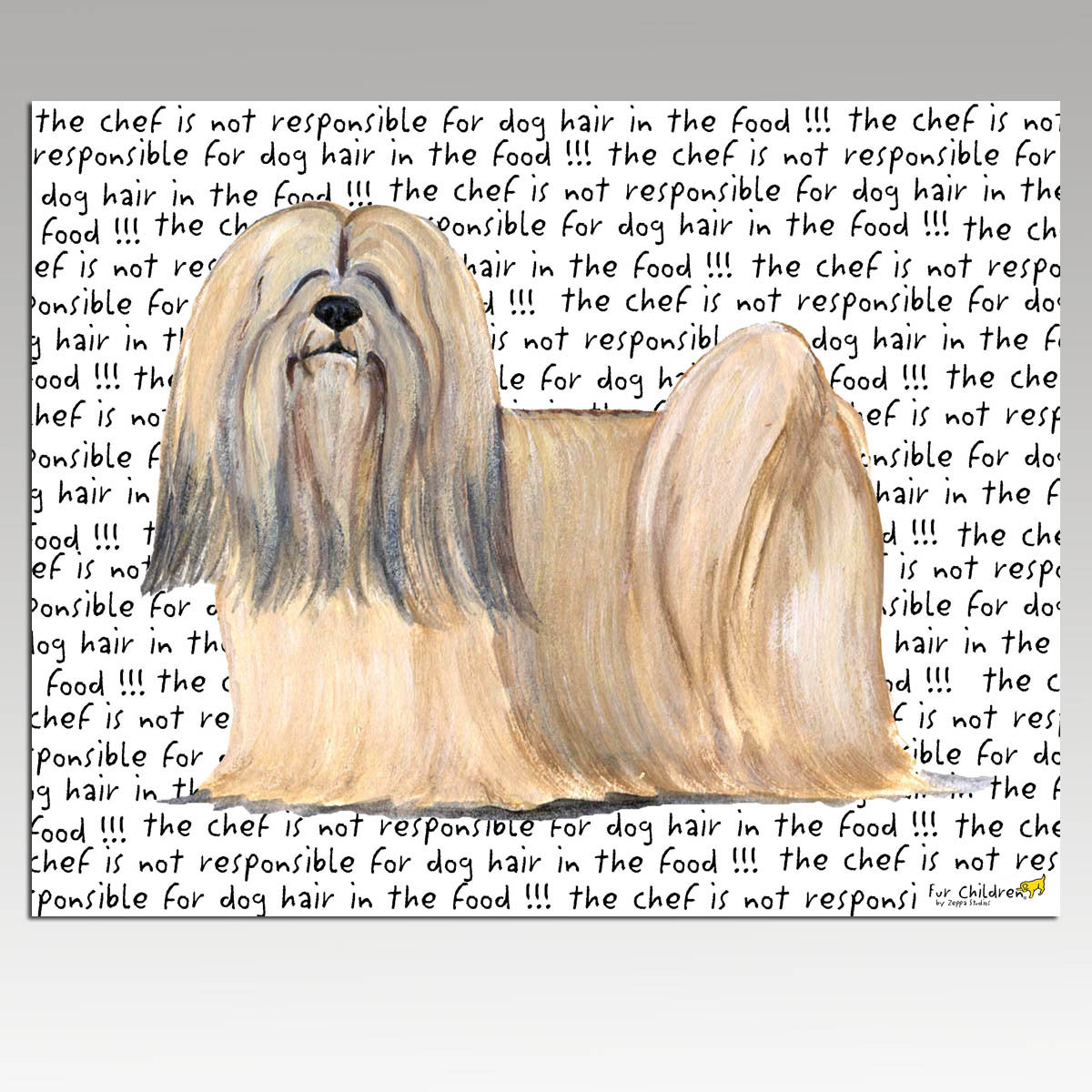 Lhasa Apso Message Cutting Board - Rectangular