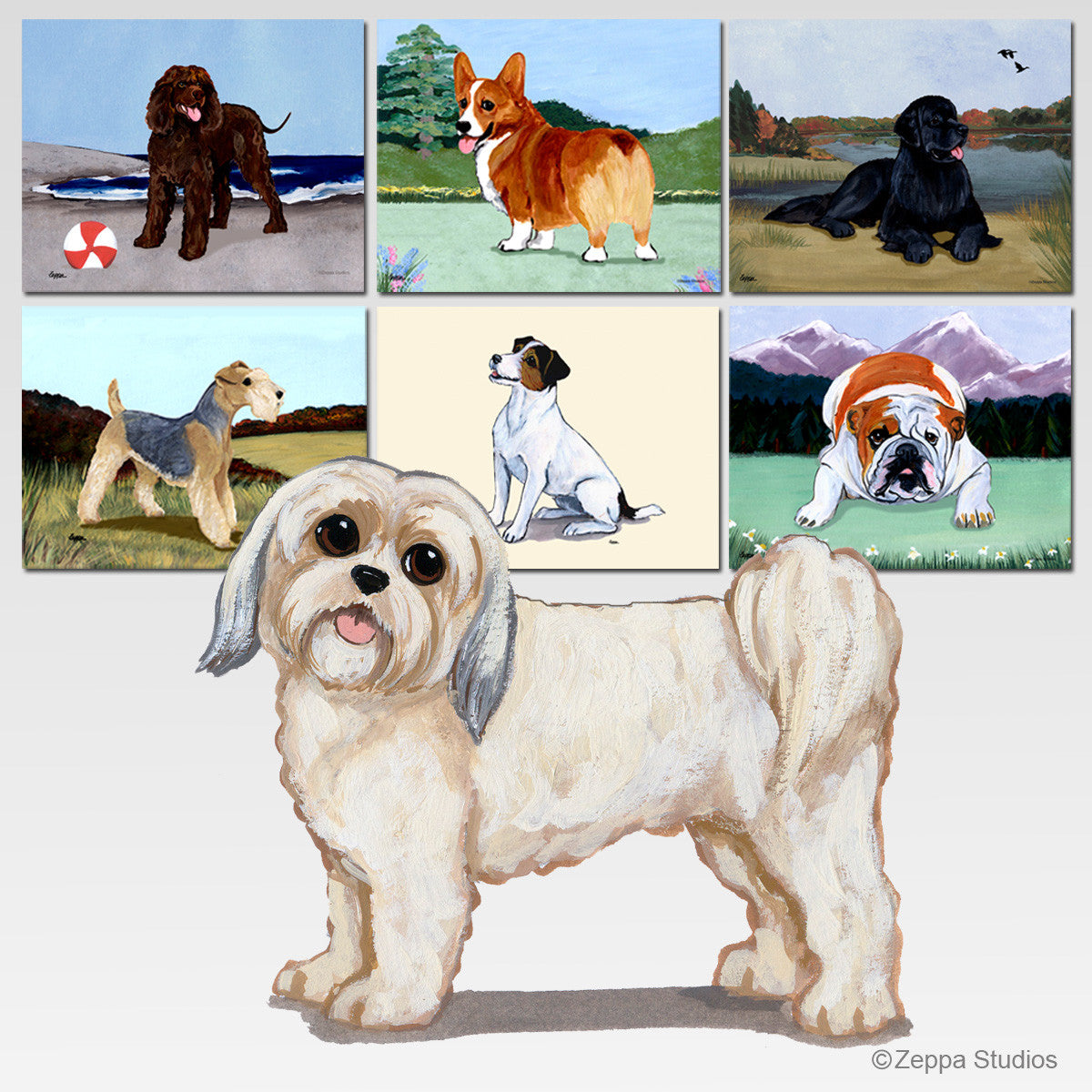 Clipped Lhasa Apso Scenic Mouse Pad