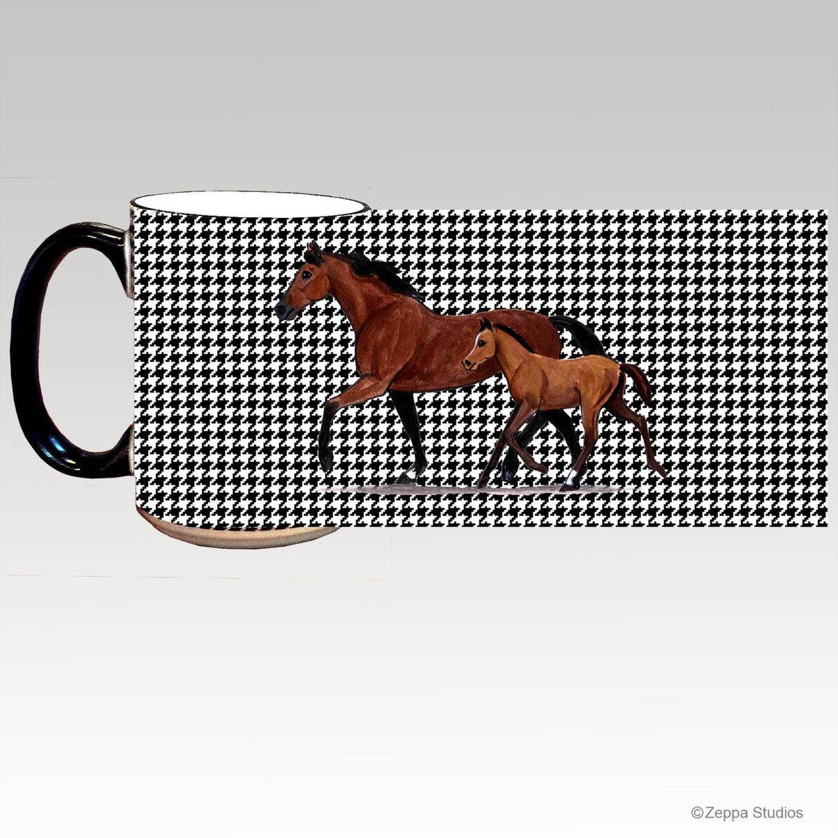 Mare & Foal Houndzstooth Mug