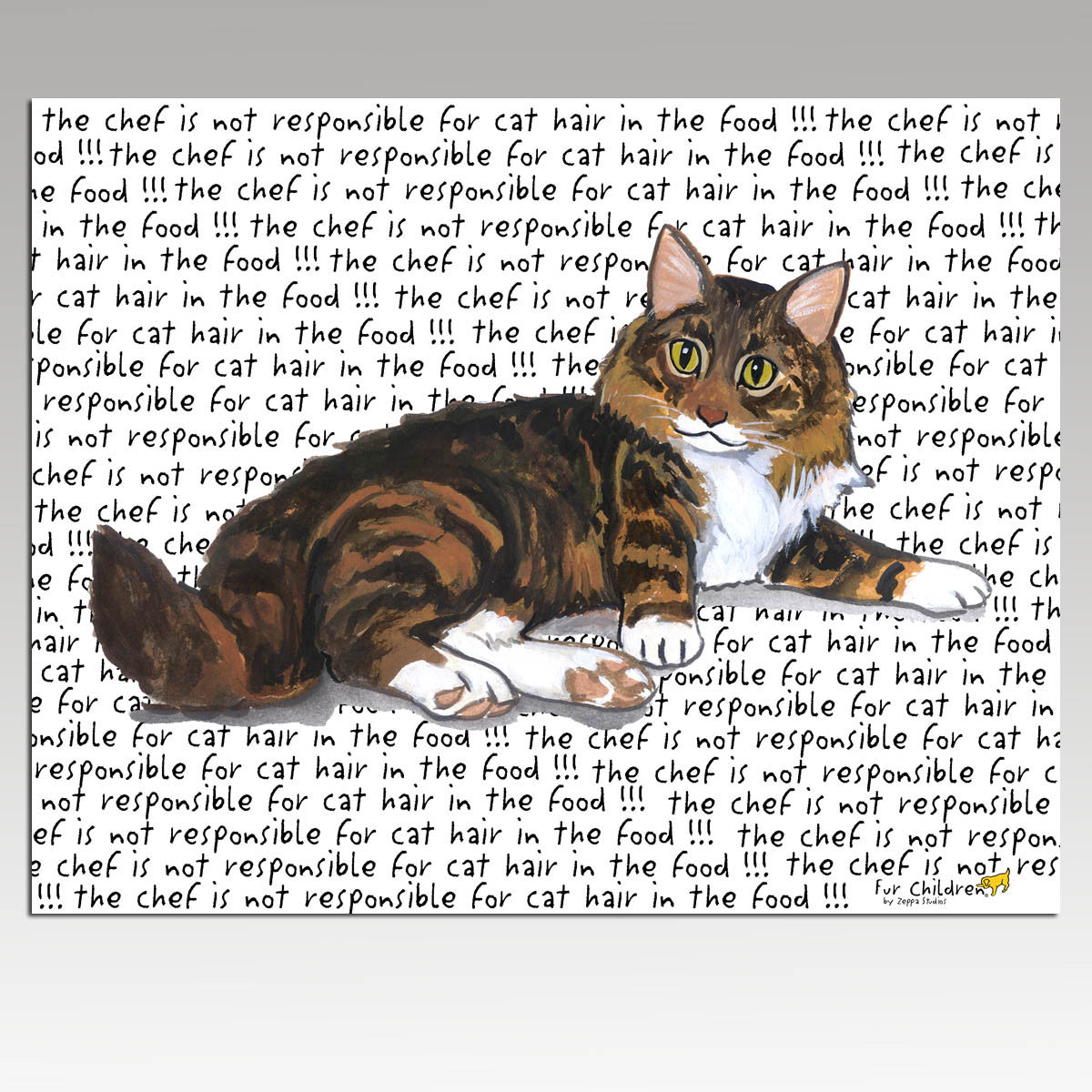 Maine Coon Cat Message Cutting Board