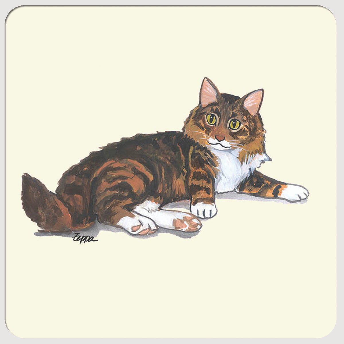 Maine Coon Cat Beverage Coasters