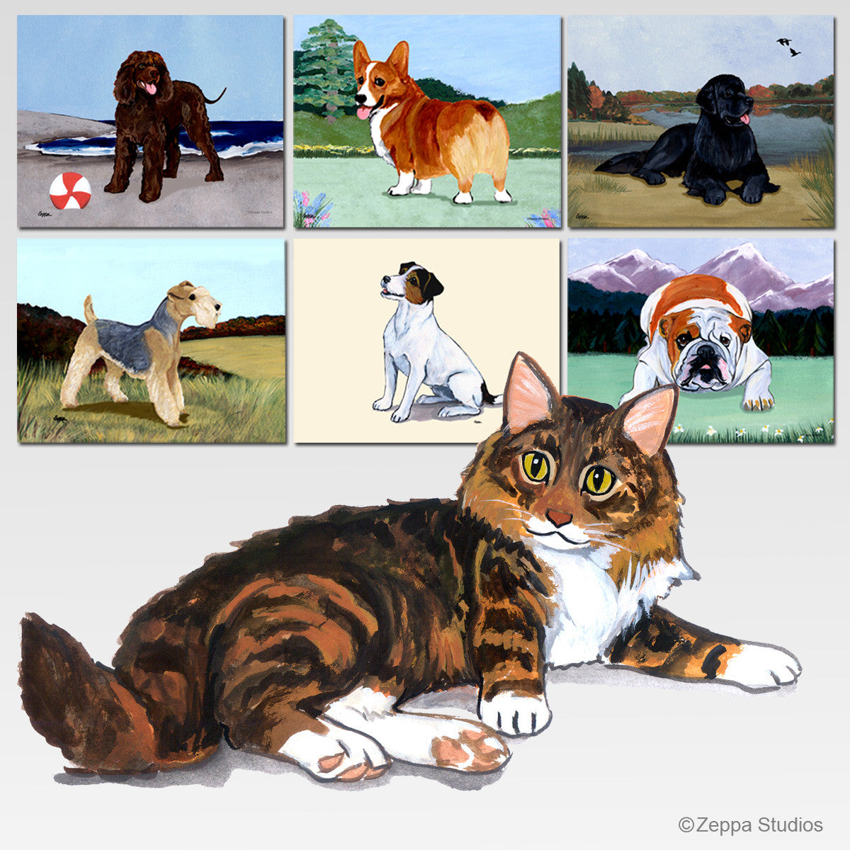 Maine Coon Cat Scenic Mouse Pad