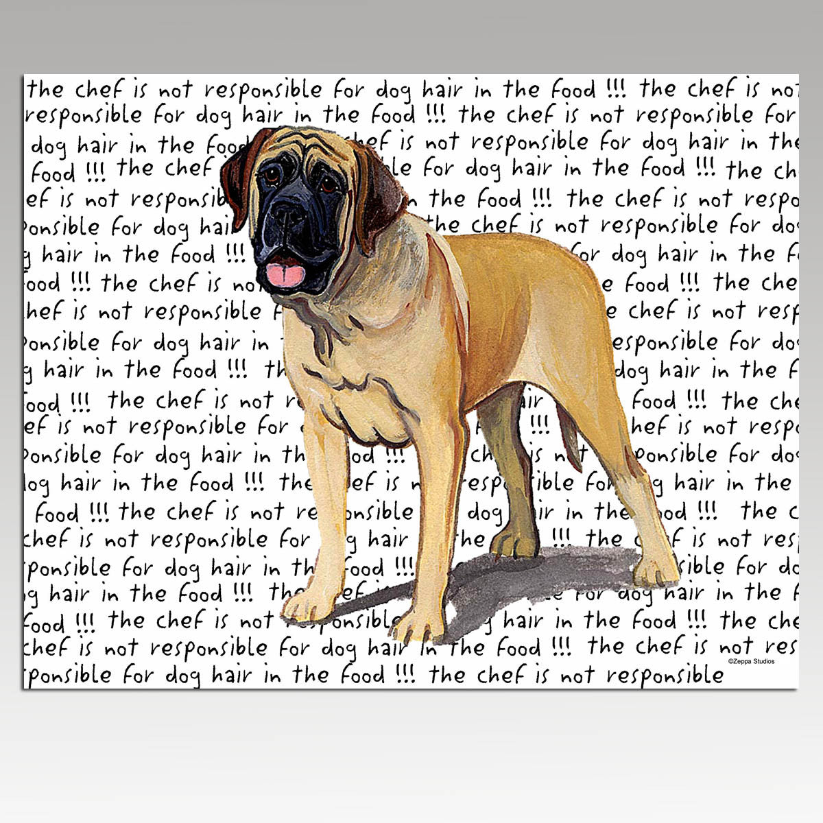 Mastiff Message Cutting Board - Rectangular