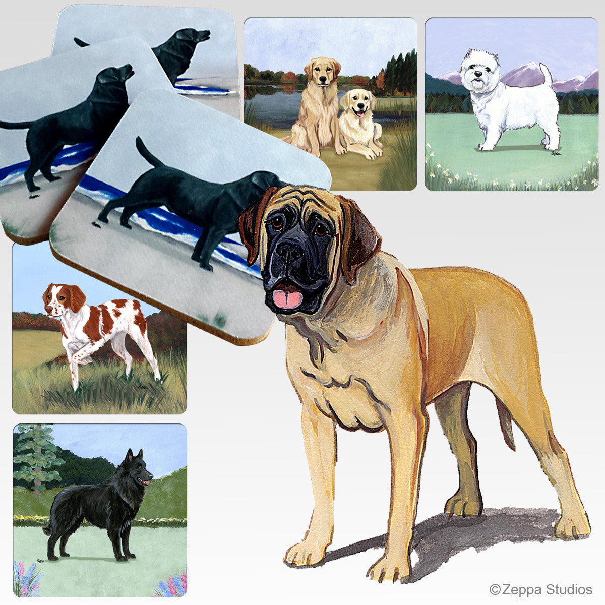 Mastiff Scenic Coasters