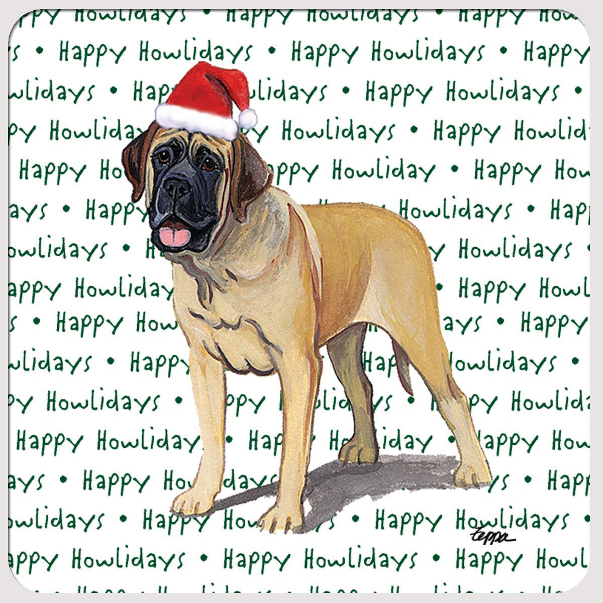 Mastiff Christmas Coasters