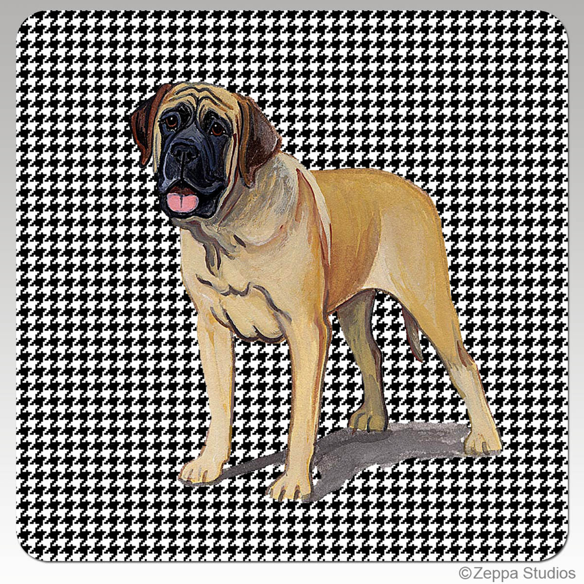 Mastiff Houndzstooth Coasters