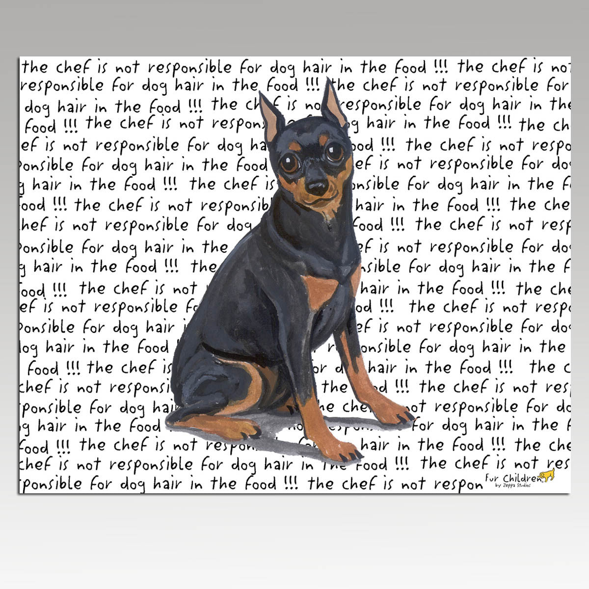 Miniature Pinscher Message Cutting Board - Rectangular