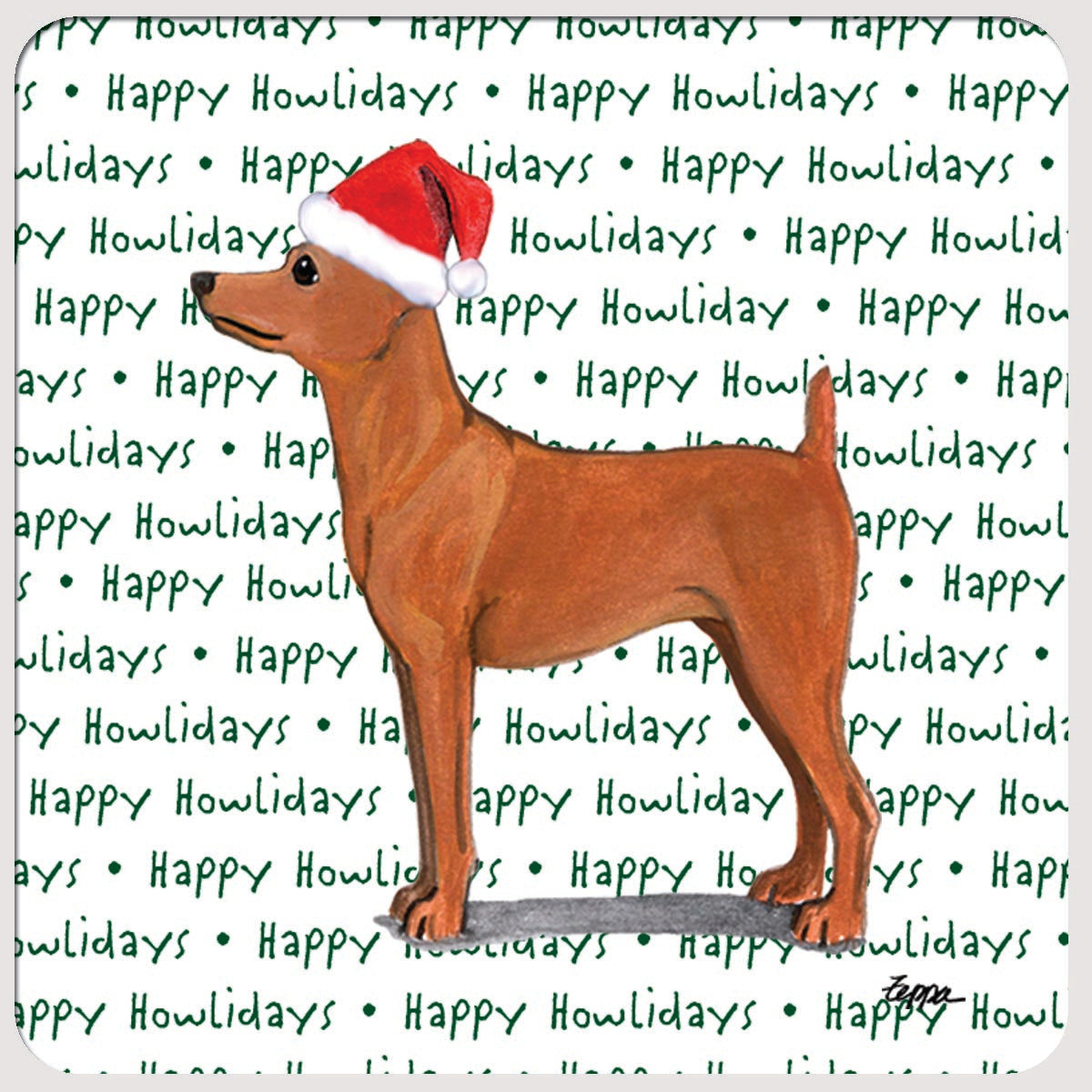 Miniature Pinscher Christmas Coasters