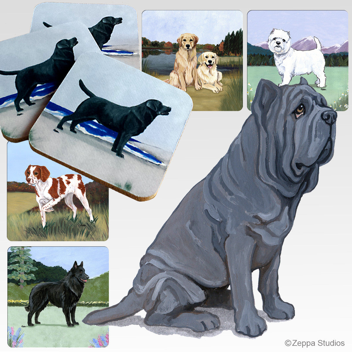 Neopolitan Mastiff Scenic Coasters