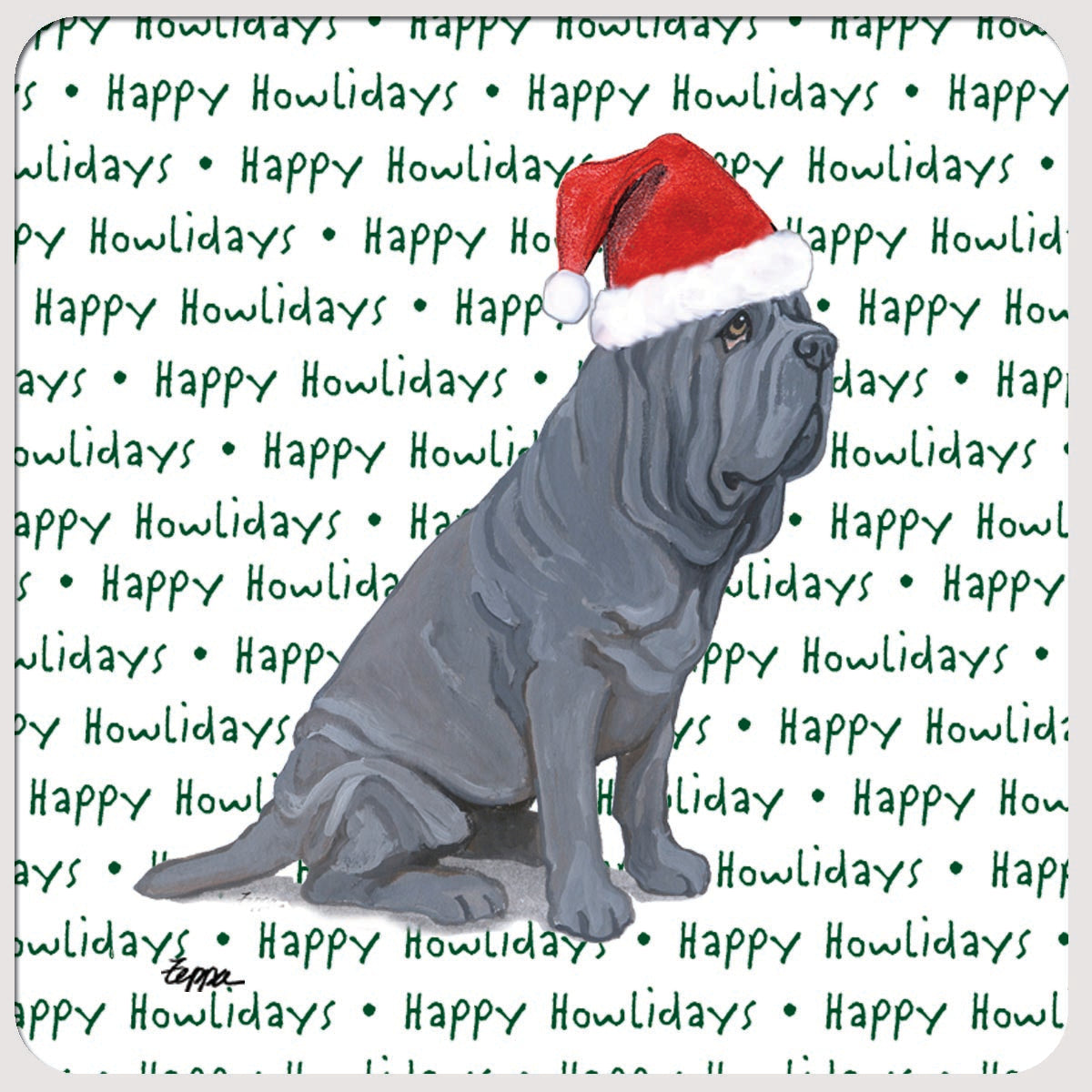 Neopolitan Mastiff Christmas Coasters