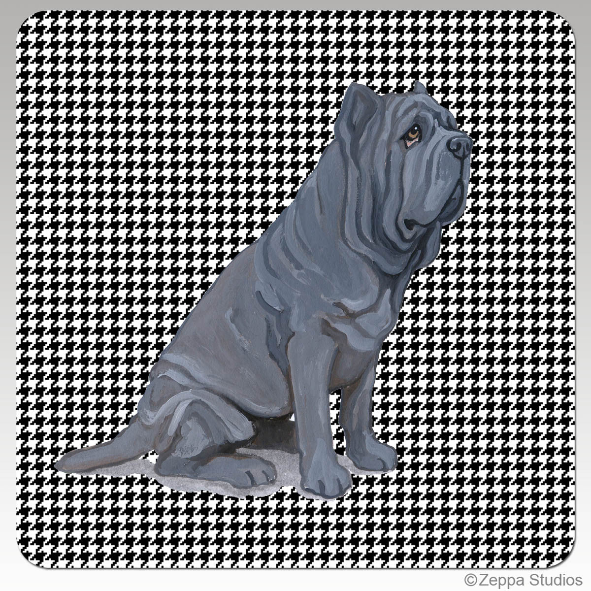 Neopolitan Mastiff Houndzstooth Coasters