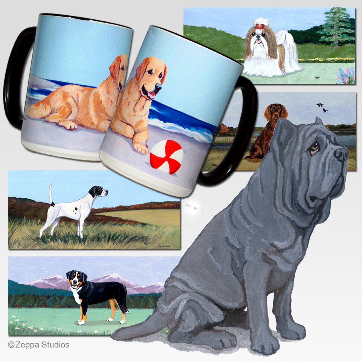 Neopolitan Mastiff Scenic Mug