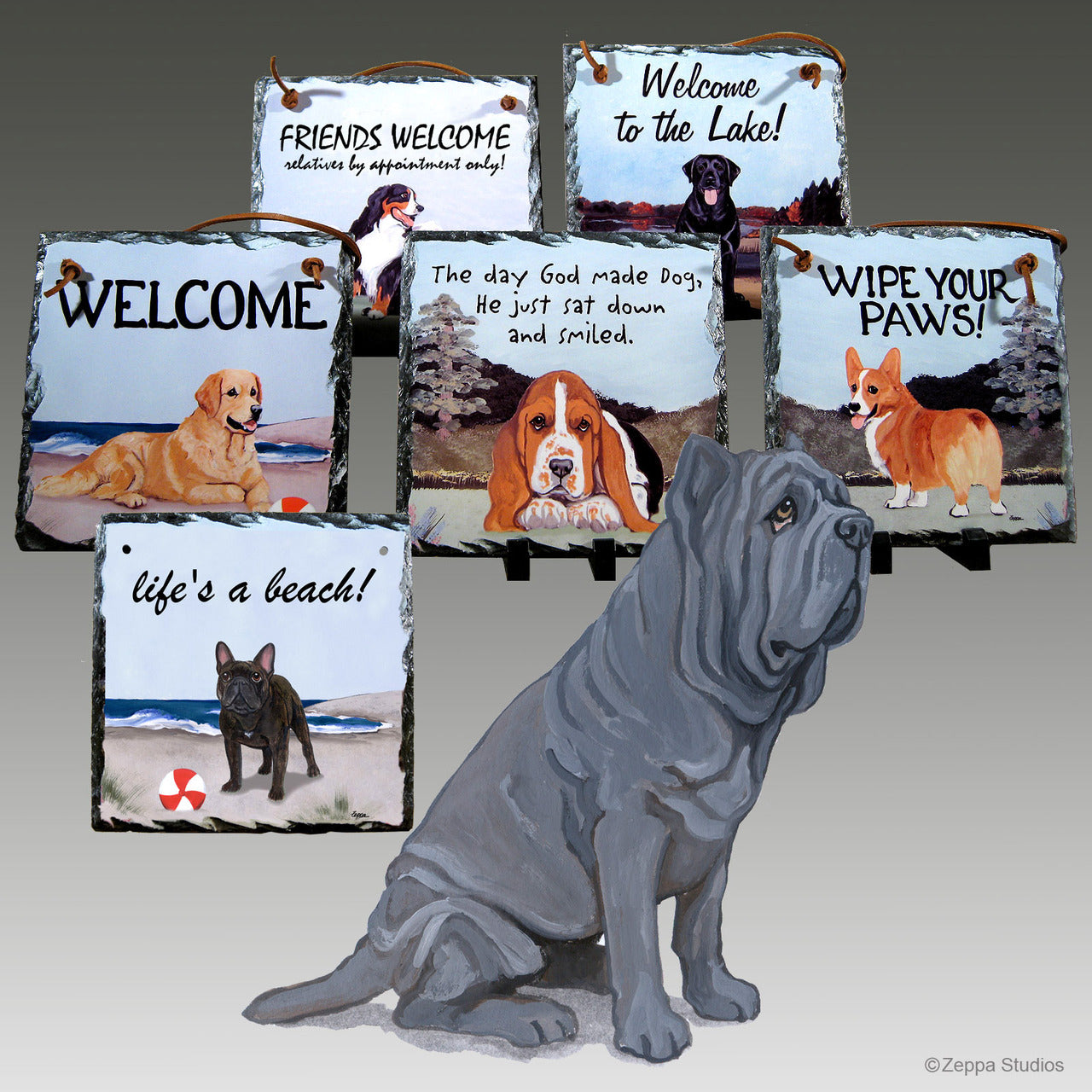 Neopolitan Mastiff Slate Signs
