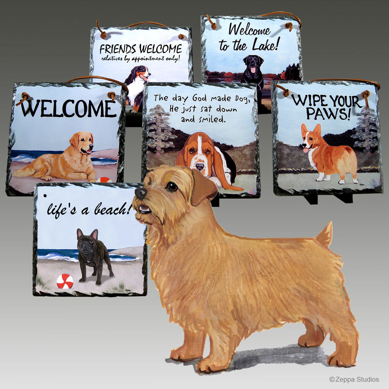 Norfolk Terrier Slate Signs