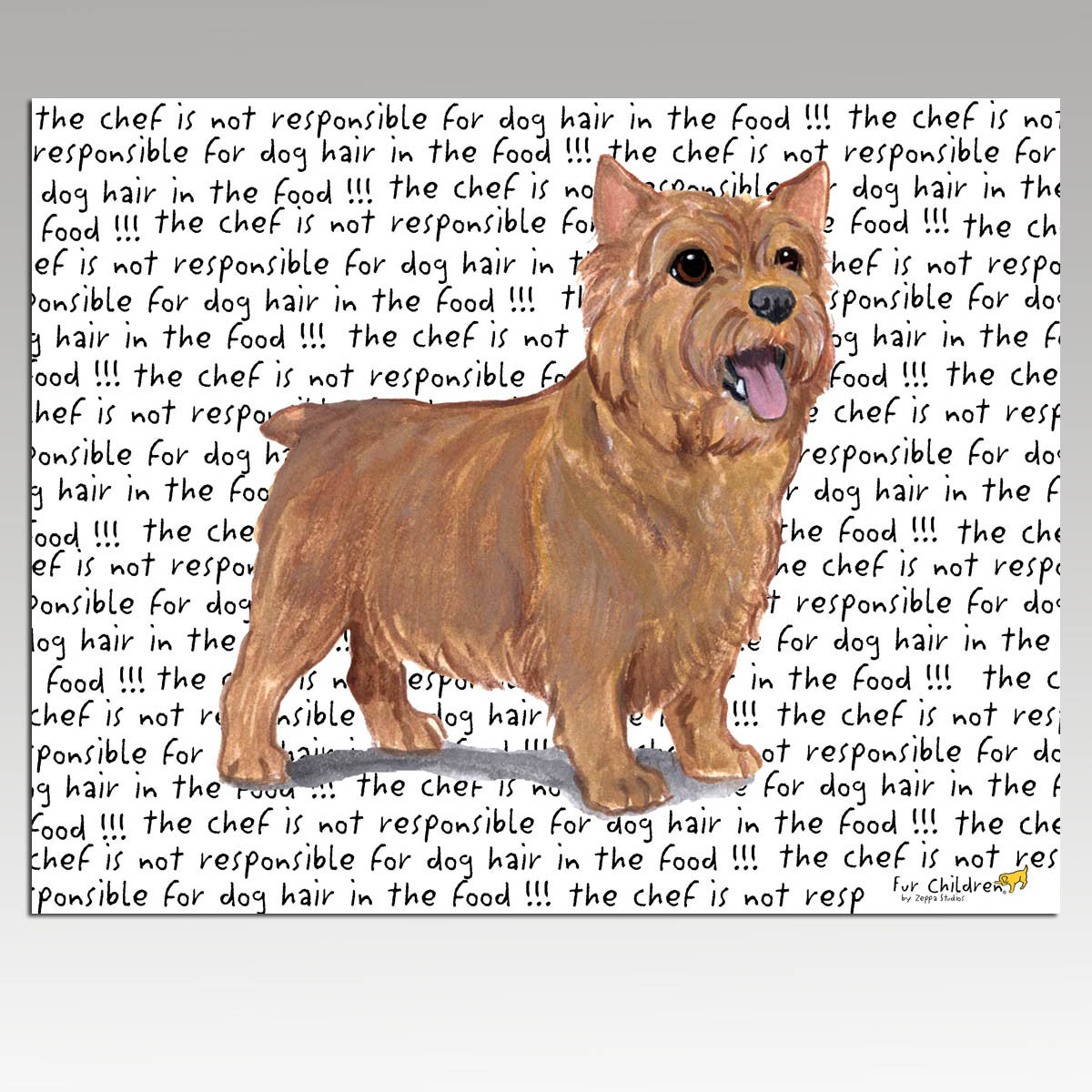 Norwich Terrier Message Cutting Board - Rectangular