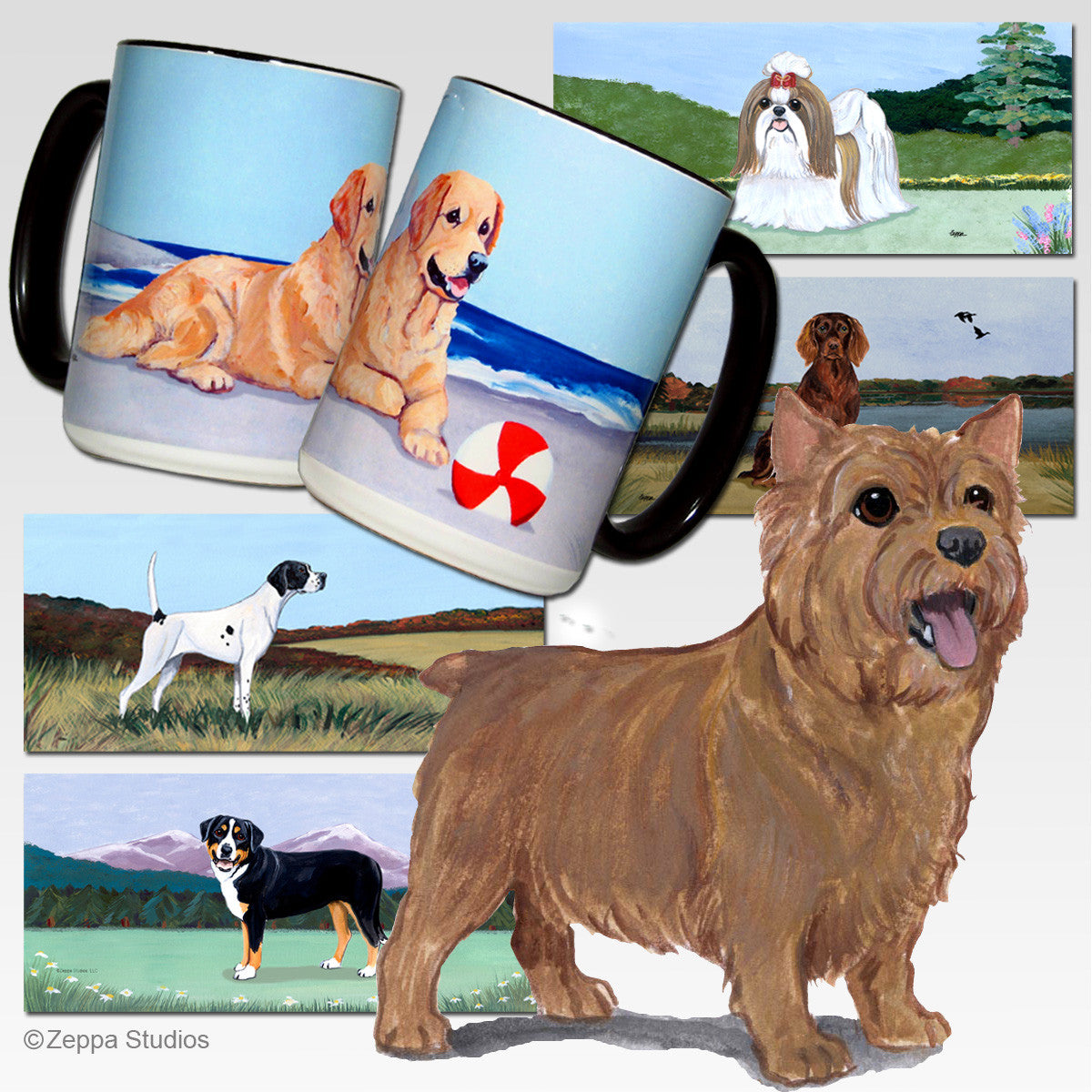 Norwich Terrier Scenic Mug