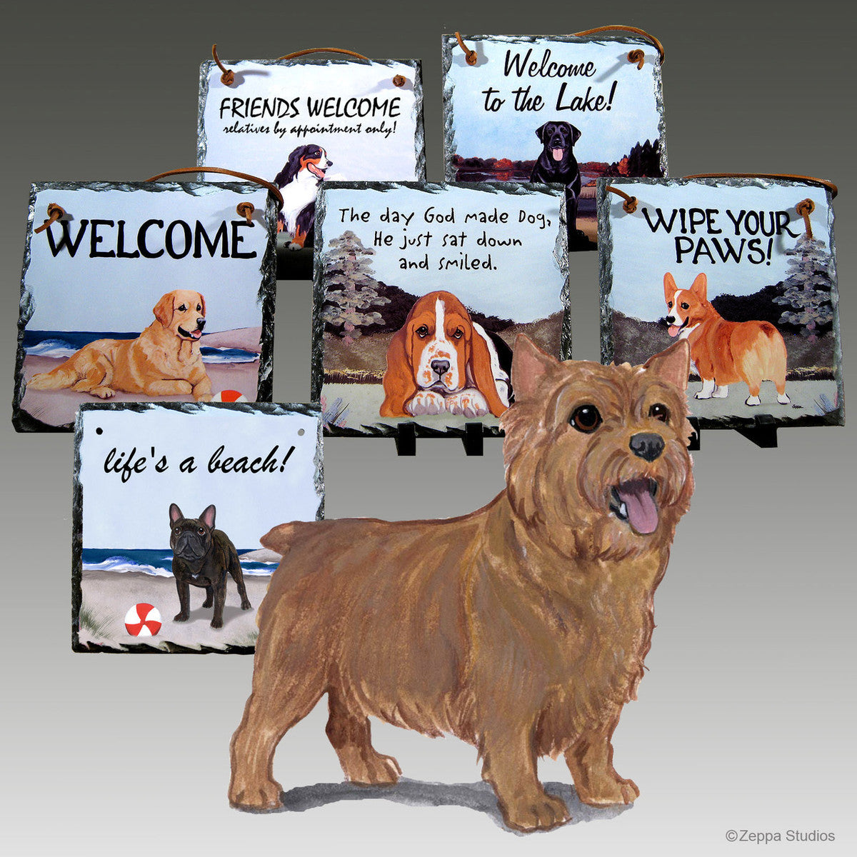 Norwich Terrier Slate Signs